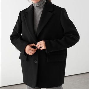 & Other Stories Wool Oversized Blazer in Black